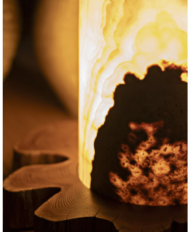 Lampa z onyksu – naturalna lampa z kamienia - Oświetlenie dekoracyjne